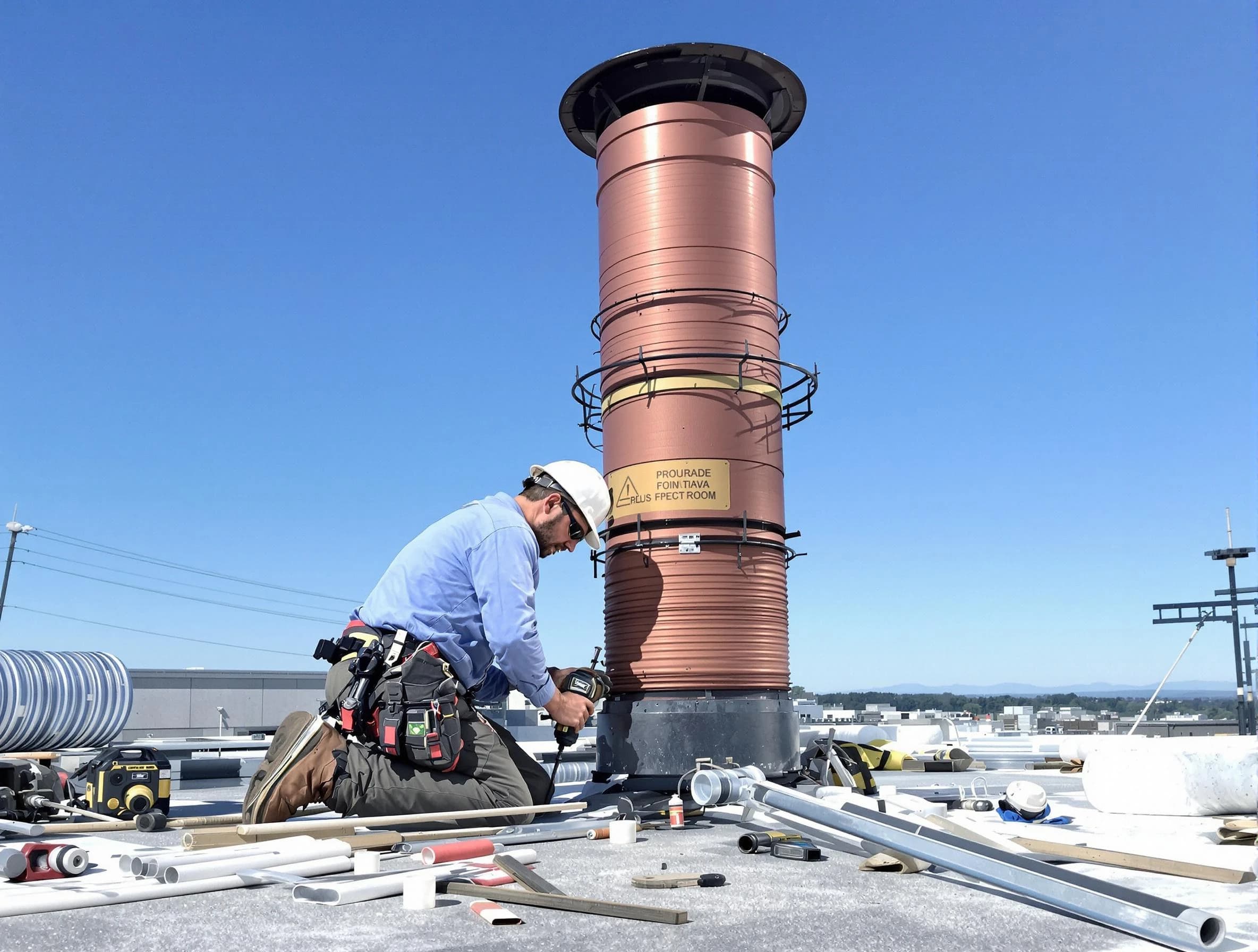 Installed chimney liner by Plainfield Chimney Sweep in Plainfield, NJ