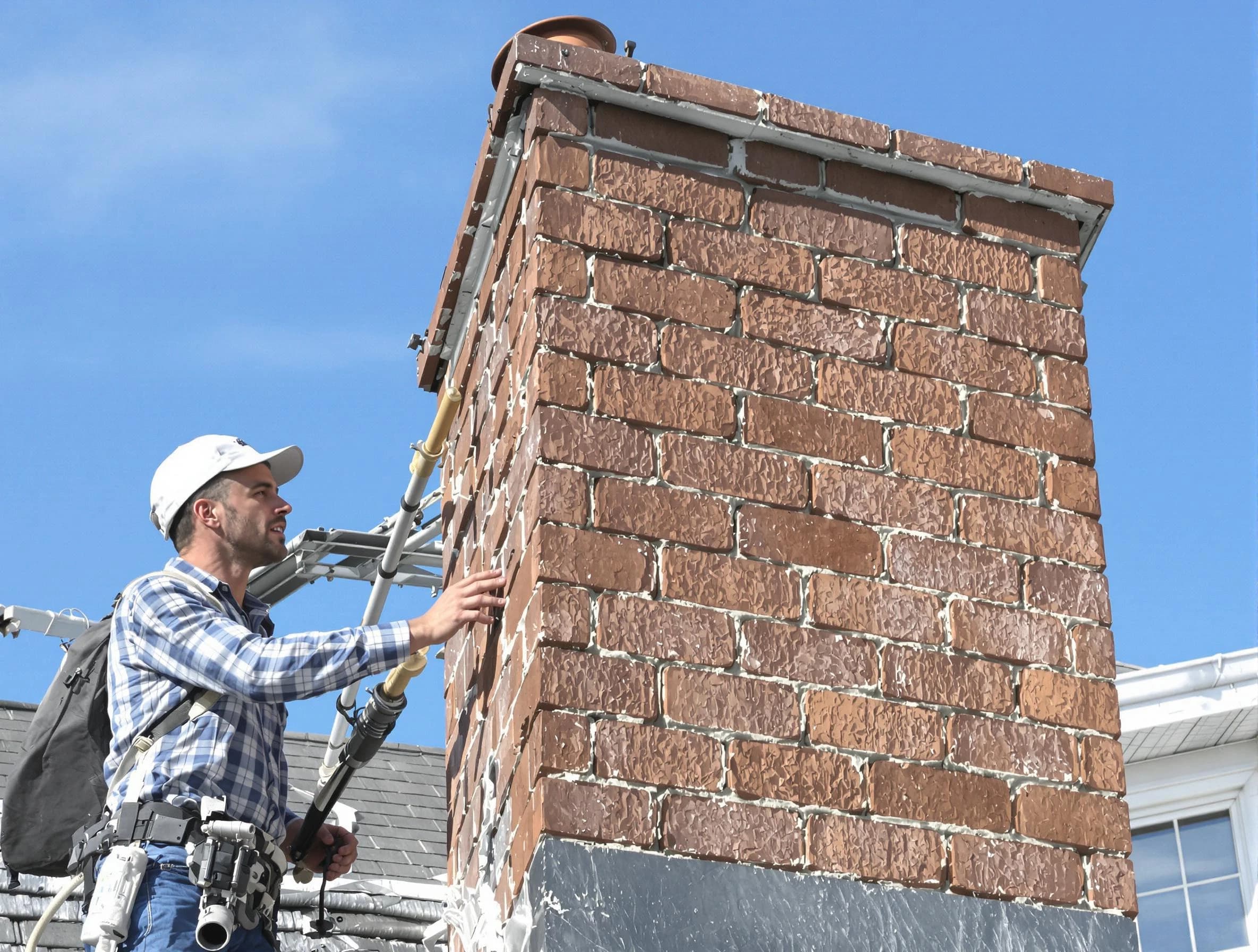 Brickwork for a chimney rebuild by Plainfield Chimney Sweep in Plainfield, NJ