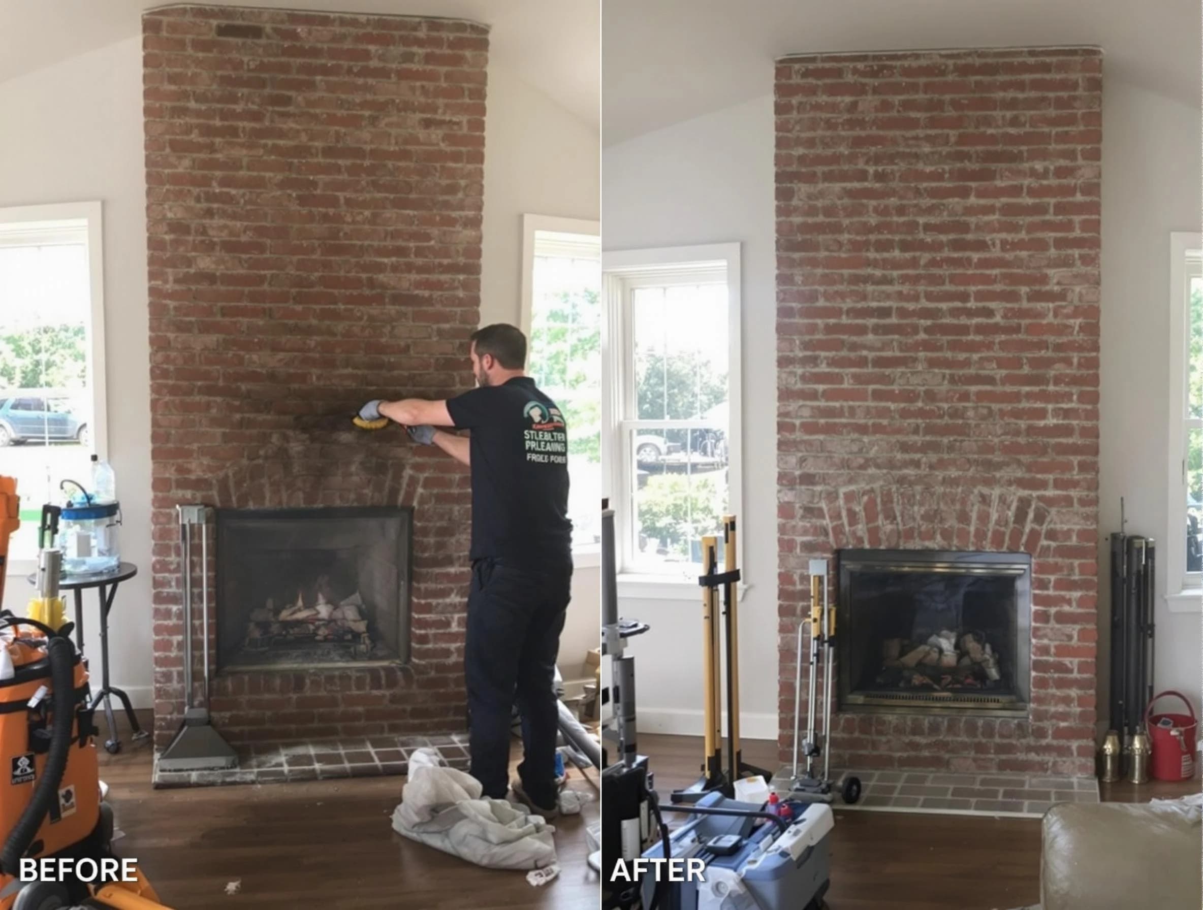 Finished chimney sweeping service by Plainfield Chimney Sweep in Plainfield, NJ