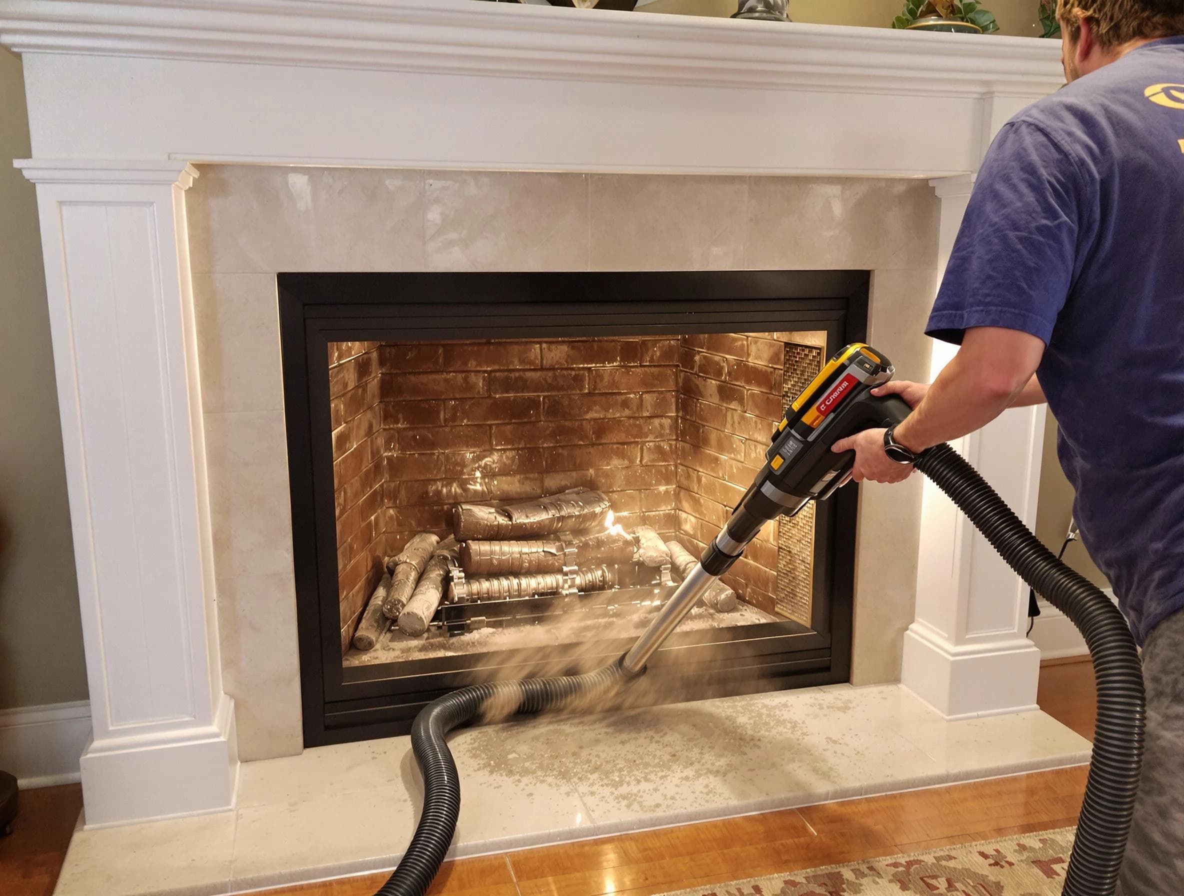 Fireplace cleaning performed by Plainfield Chimney Sweep in Plainfield, NJ