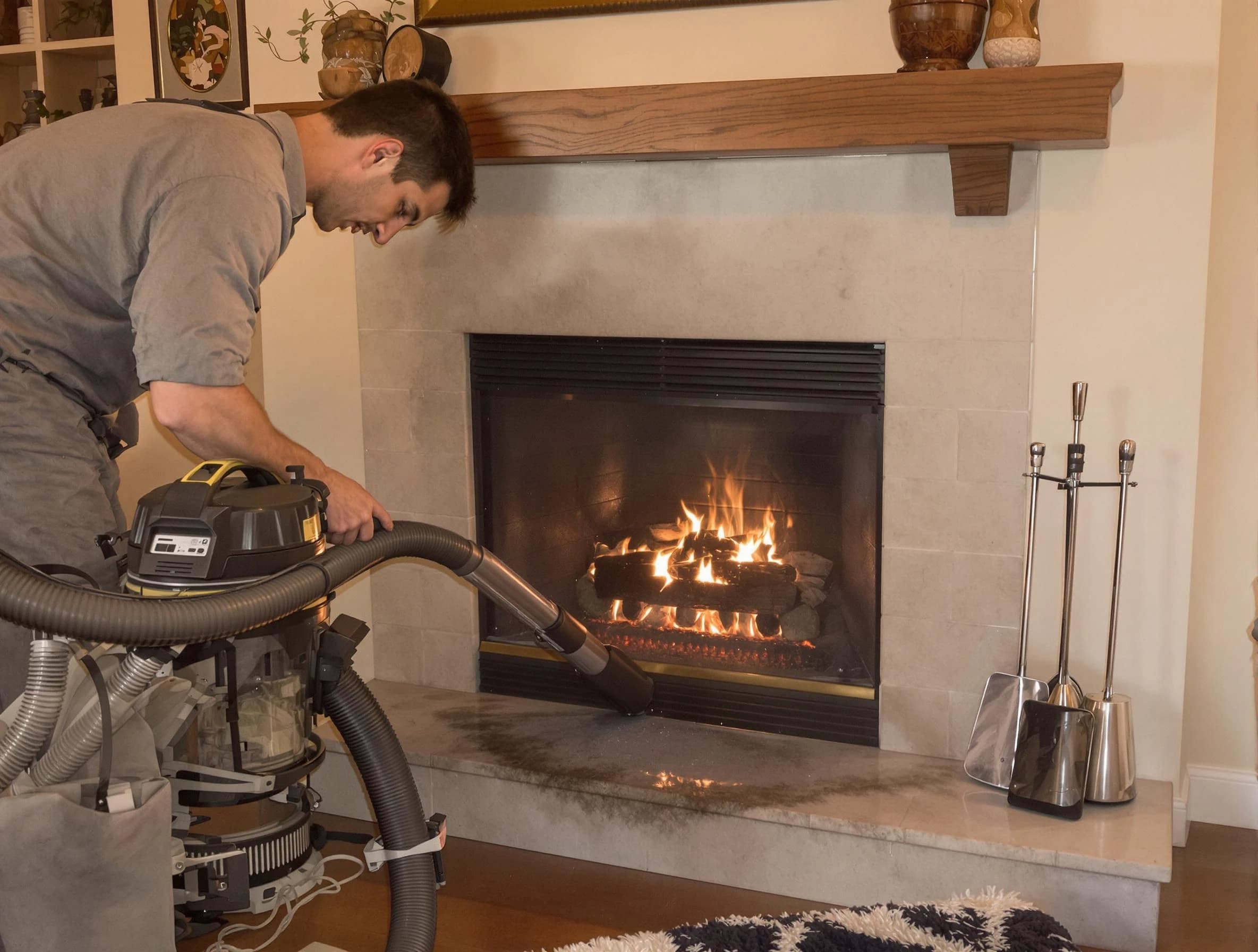 Routine fireplace upkeep by Plainfield Chimney Sweep in Plainfield, NJ