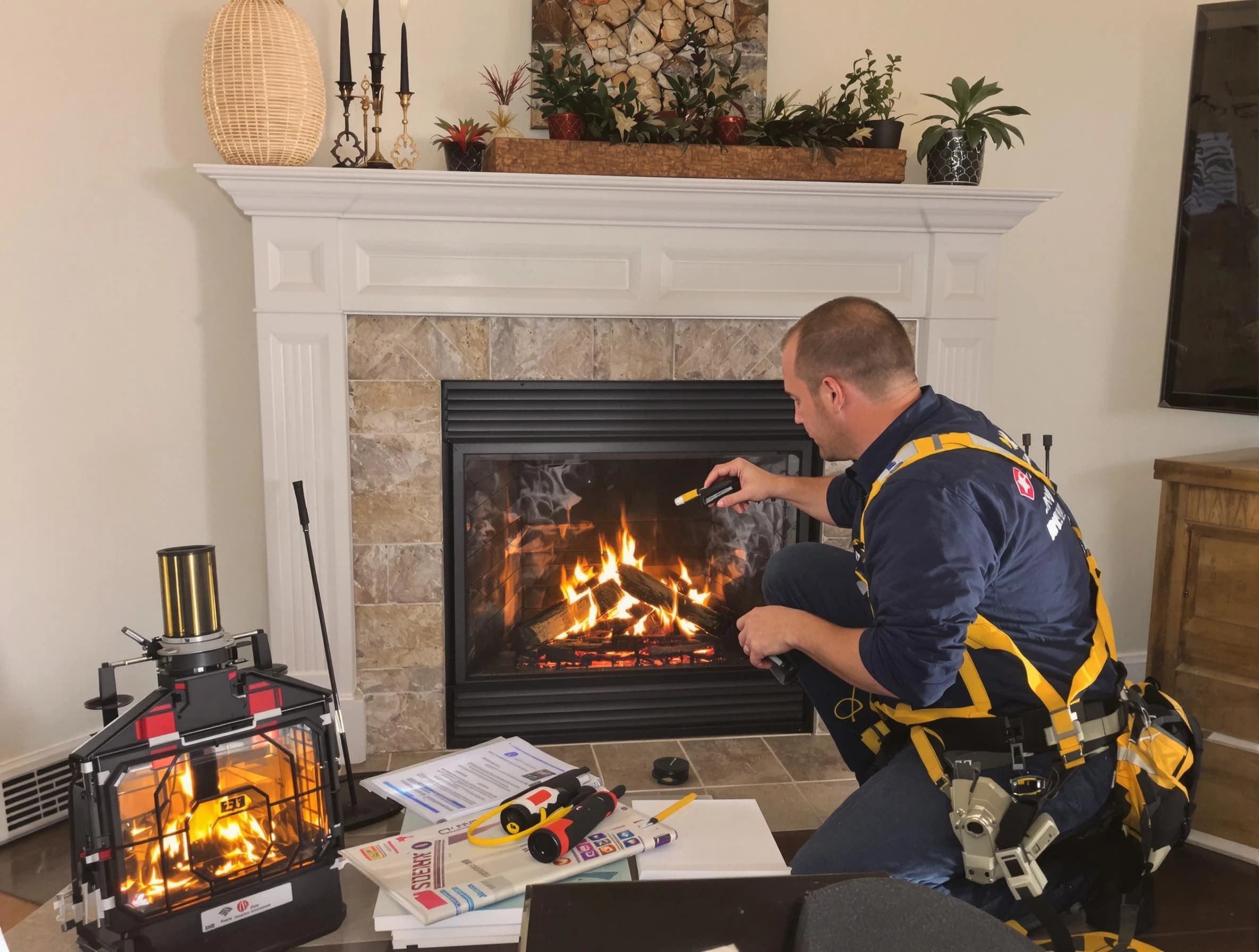 Safety-focused fireplace inspection by Plainfield Chimney Sweep in Plainfield, NJ